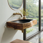 Modern Solid Wood Vanity Sink For Floating Bathroom Furniture Decor