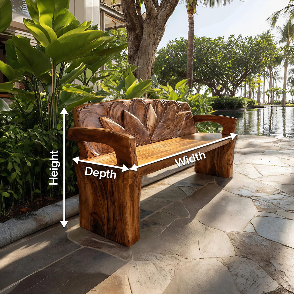Live Edge Handmade Wood Bench For Entryway Seating Decor