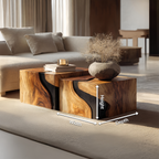 Farmhouse Solid Wood Cube Coffee Table For Cozy Rooms