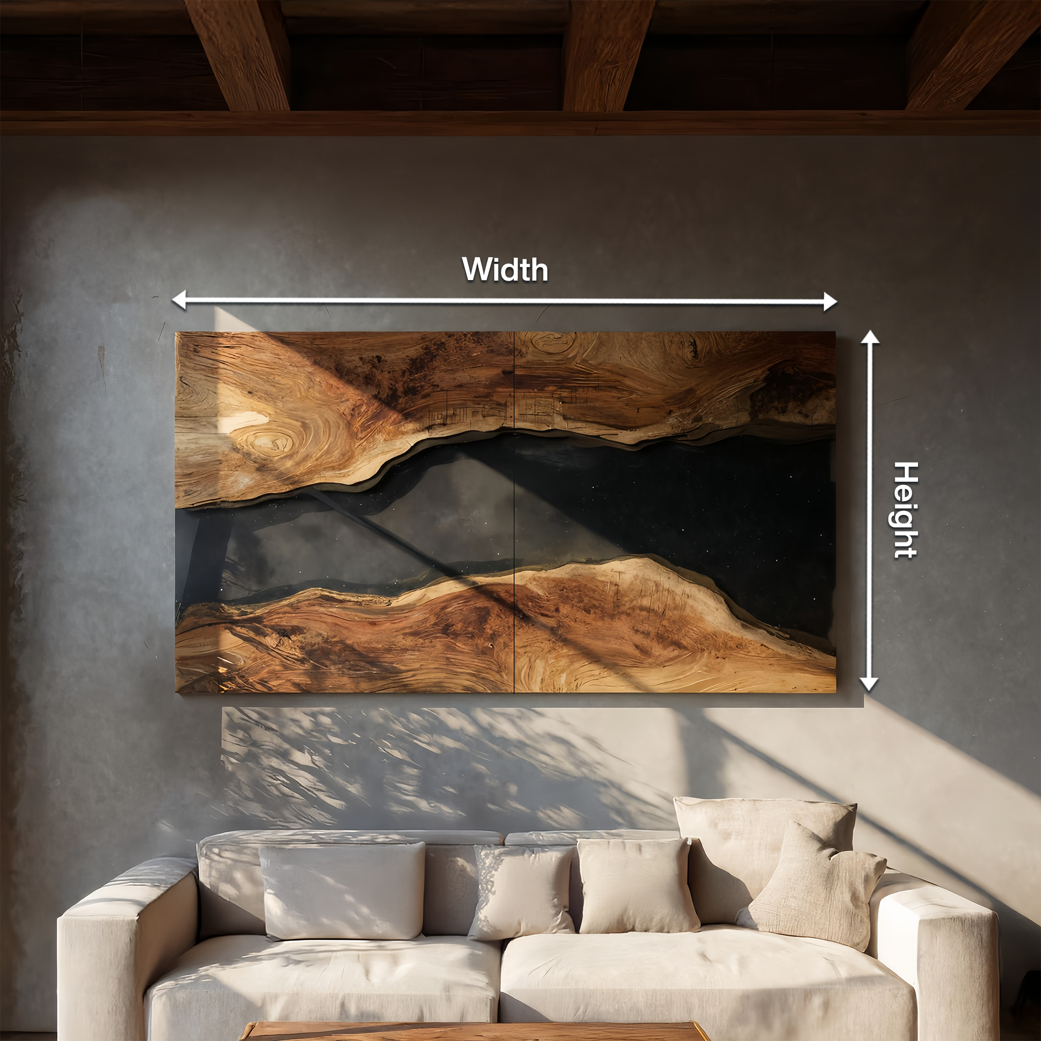 Farmhouse Solid Wood Wall Sculpture For Living Room
