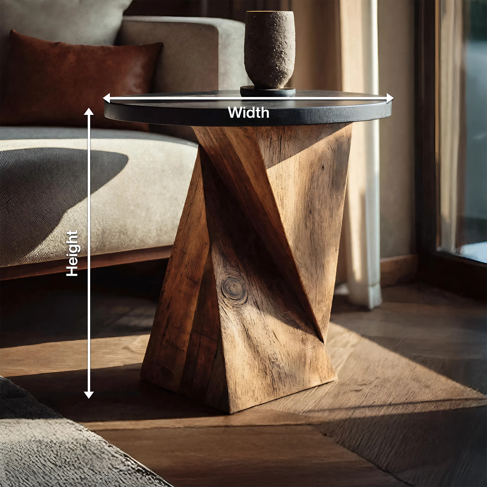 Mid Century Wooden Side Table For Cozy Bedroom Nightstand