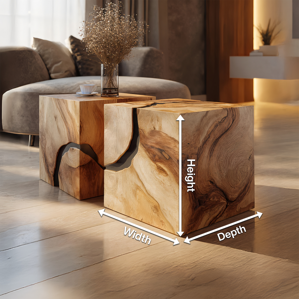 Farmhouse Wooden Square Coffee Table For Cozy Interiors