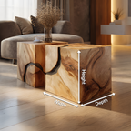 Farmhouse Wooden Square Coffee Table For Cozy Interiors
