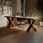 Mid Century Solid Wood Desk For Small Room Home Office