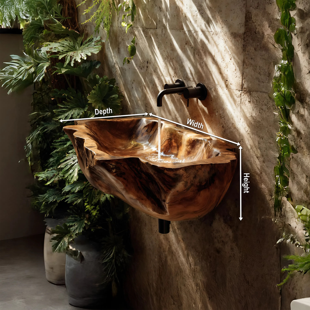 Farmhouse Solid Wood Wash Basin For Cozy Bedroom Furniture Design