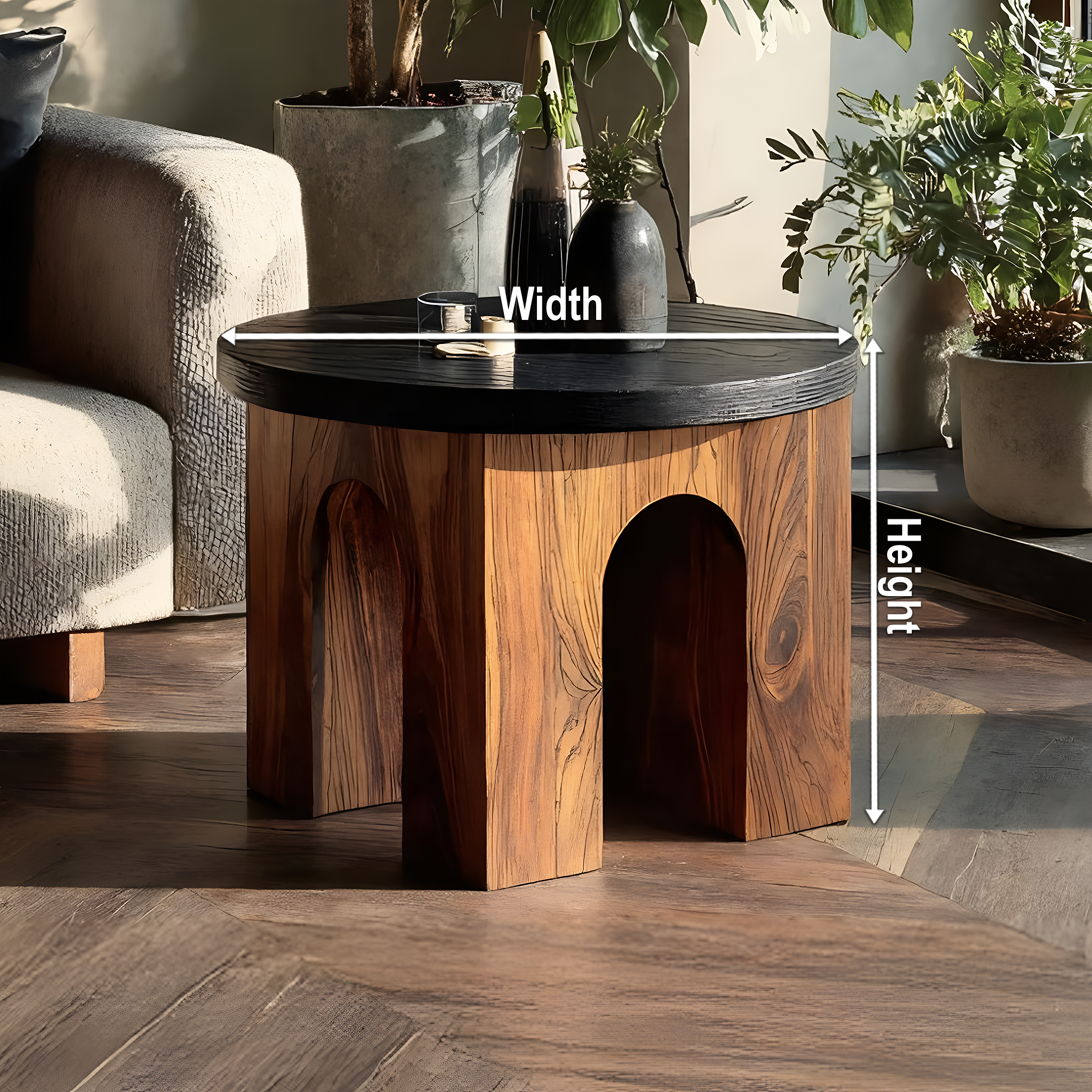 Modern Live Edge Side Table For Contemporary Home Style