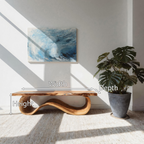 Organic Sculptural Bench For Entryway Decor