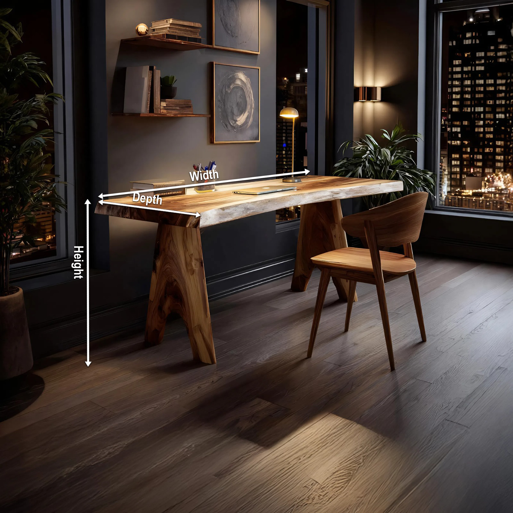 Modern Wooden Desk For Home Study And Creative Space