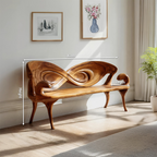 Handcrafted Live Edge Wood Bench For Entryway And Hallway