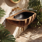 Modern Wall Mounted Wooden Bathroom Sink For Contemporary Bathroom Decor