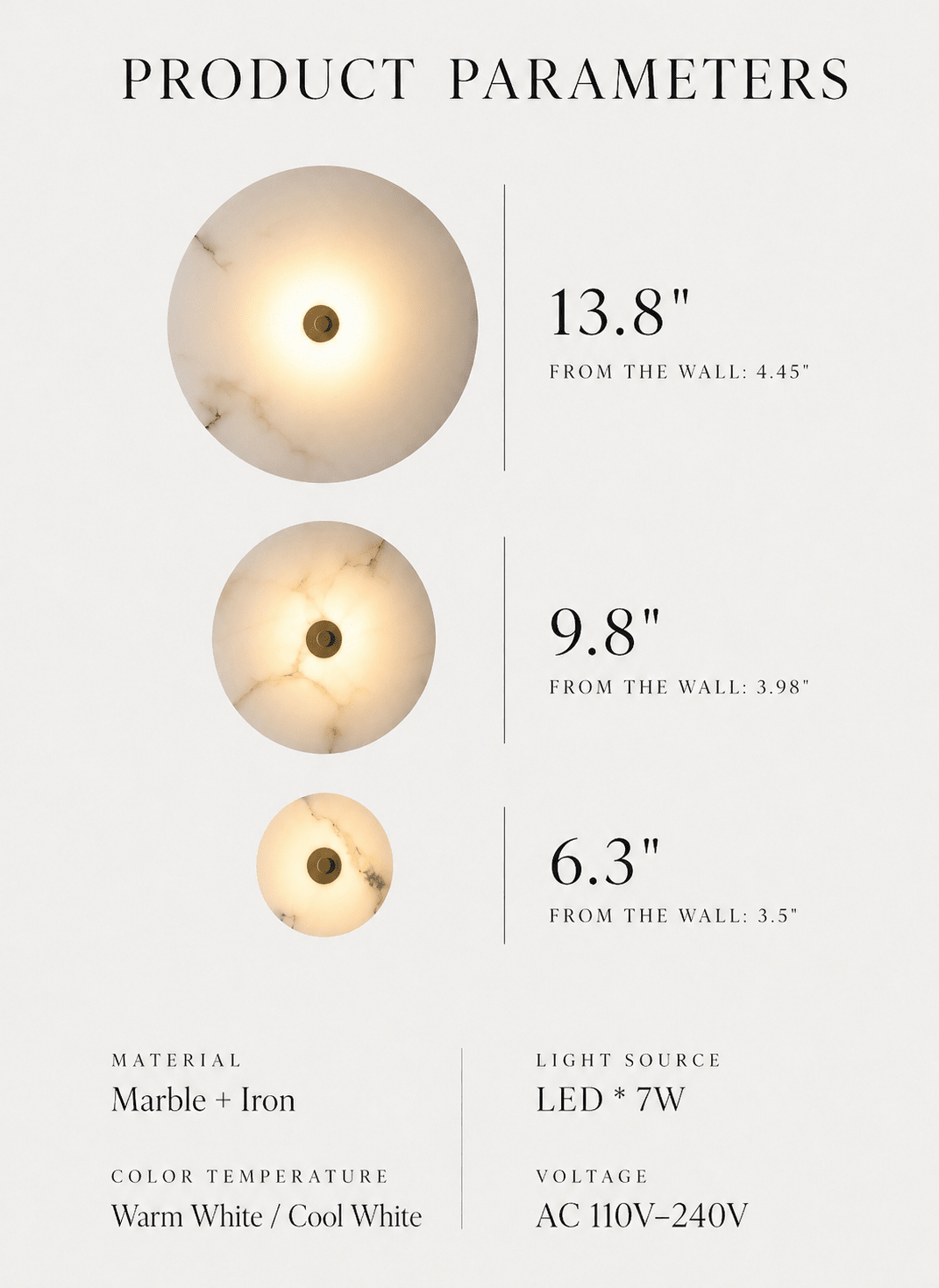 buyHastings Marble Wall Sconce - Morsale