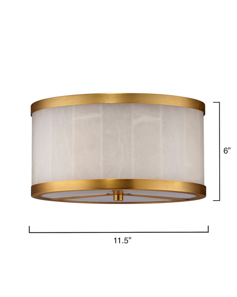 Small Upsala Alabaster Flush Mount Ceiling Light - casivra