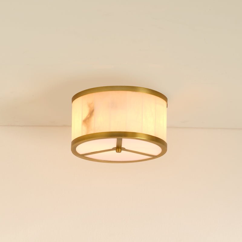 Small Upsala Alabaster Flush Mount Ceiling Light - casivra