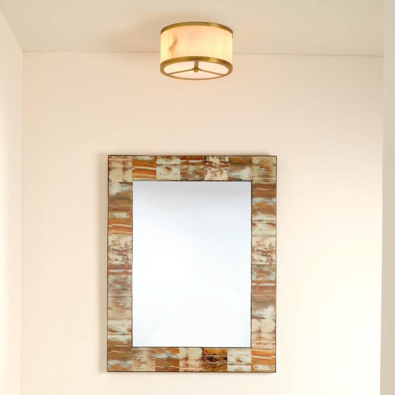 Small Upsala Alabaster Flush Mount Ceiling Light - casivra