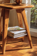 Farmhouse Wooden Side Table For Living Room Furniture Design
