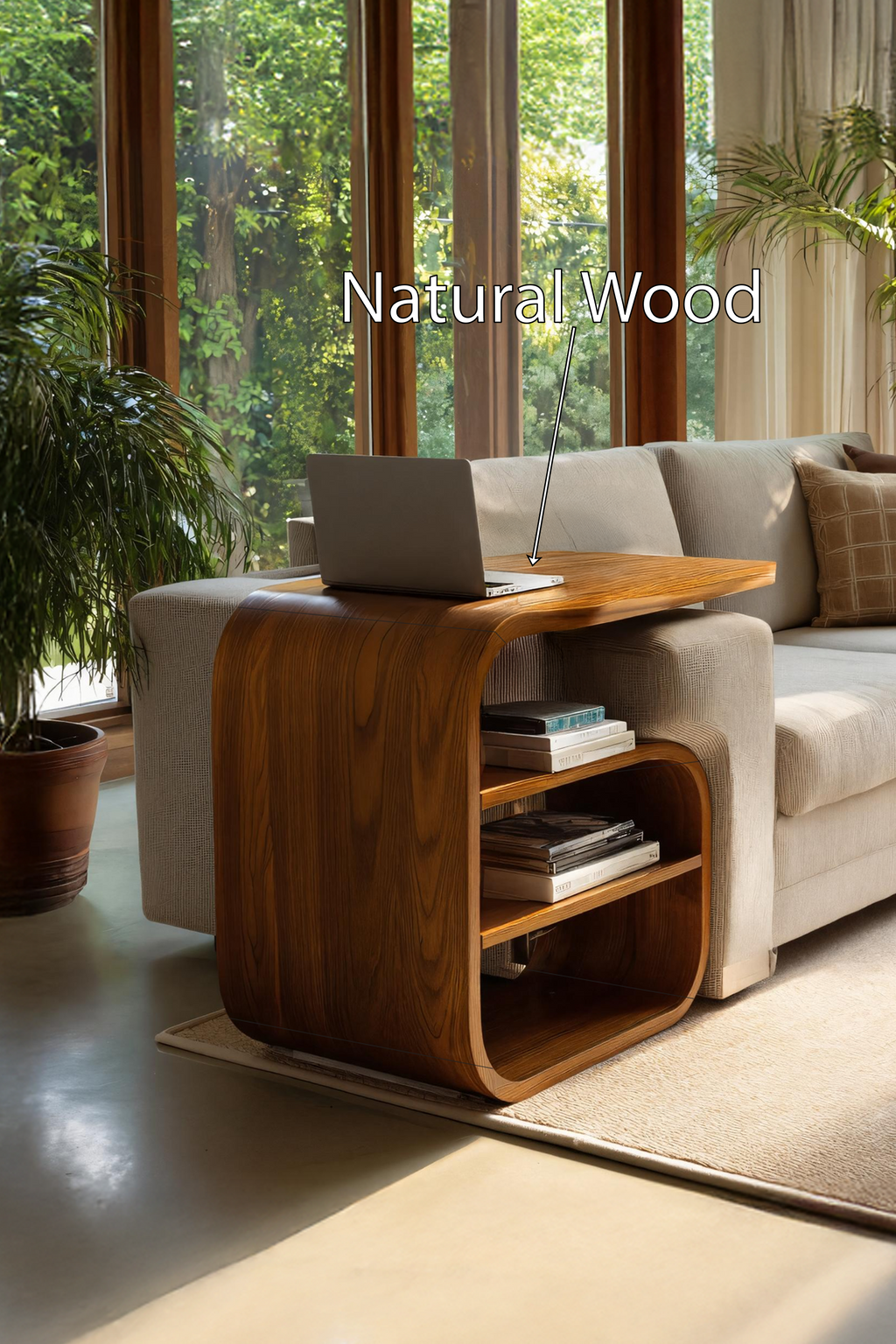 Handcrafted Wooden Side Table For Entryway Design And Home Decor