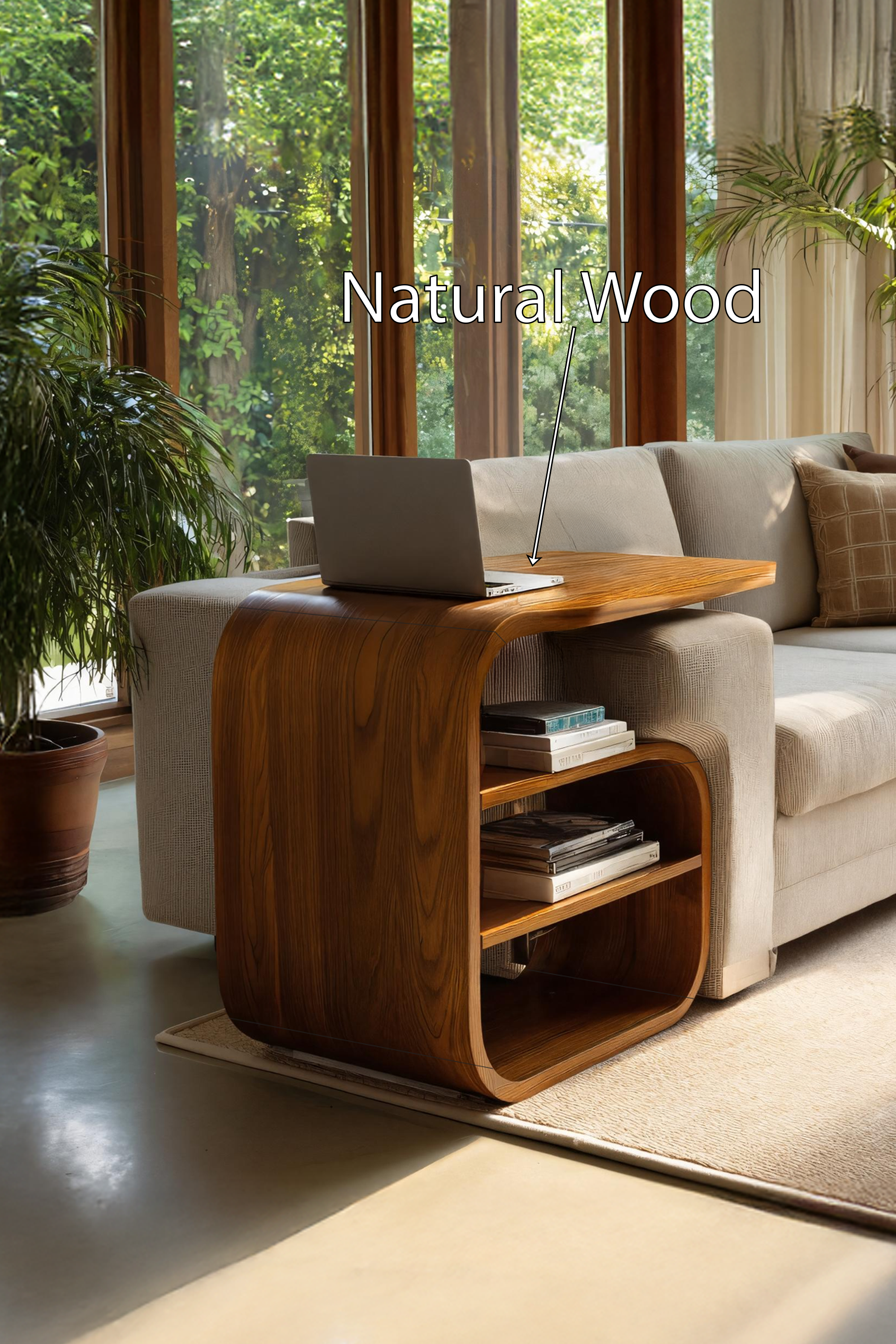 Handcrafted Wooden Side Table For Entryway Design And Home Decor