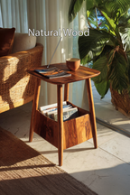 Handcrafted Wooden Side Table For Living Room And Furniture Decor