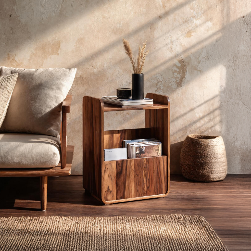 Mid Century Wooden Side Table For Living Room Furniture Decor
