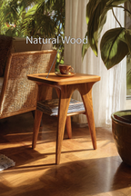 Mid Century Handcrafted Solid Wood Side Table For Bedroom Decor