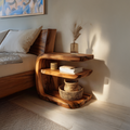 Modern Handcrafted Solid Wood Side Table For Furniture Decor