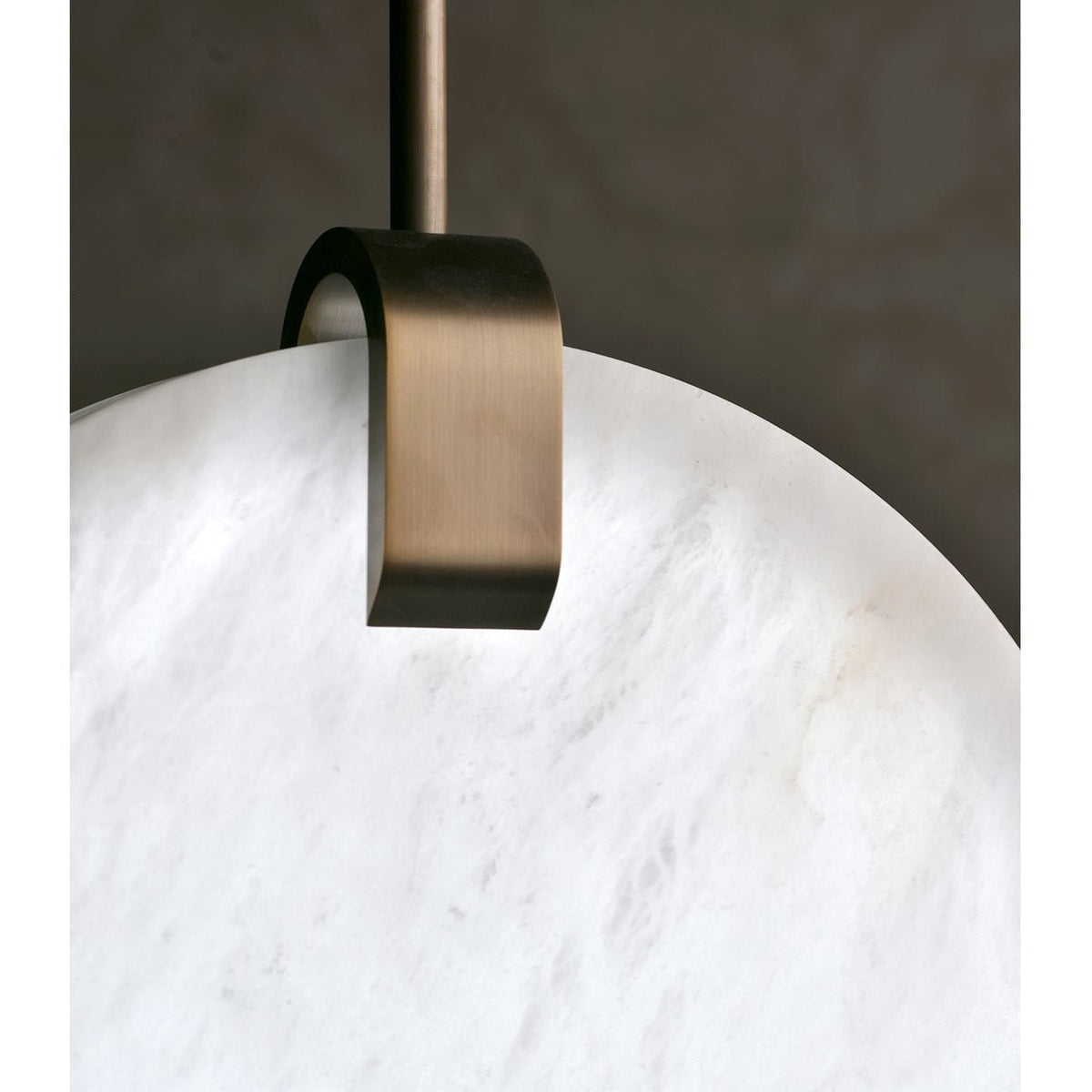 Soho Real Alabaster Disc Pendant Light, Pendant Lamp For Hallway, Staircase - D25.2''casivra