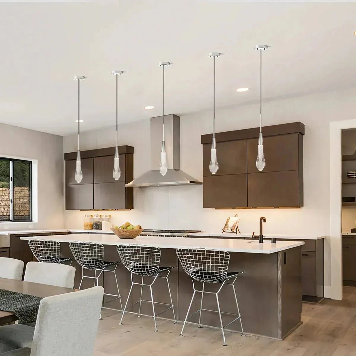 Soleil Pendant Chandelier in brass by Blush Lighting