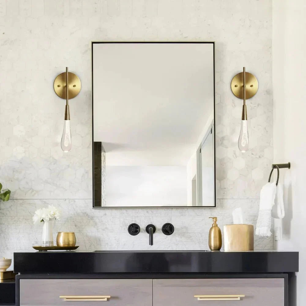 Soleil Wall Sconce in brass - bathroom lighting