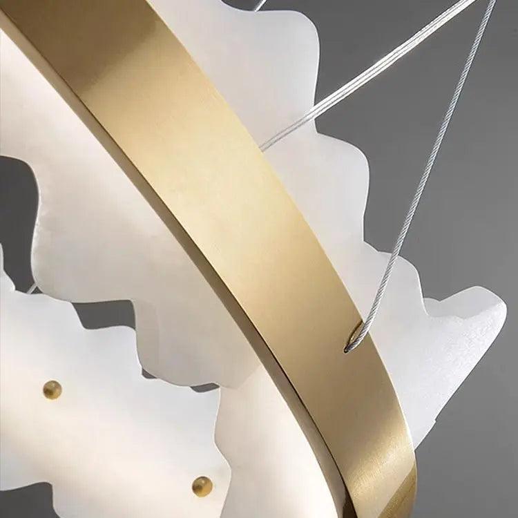 Spain Alabaster Brass Indoor Chandelier Lighting - casivra