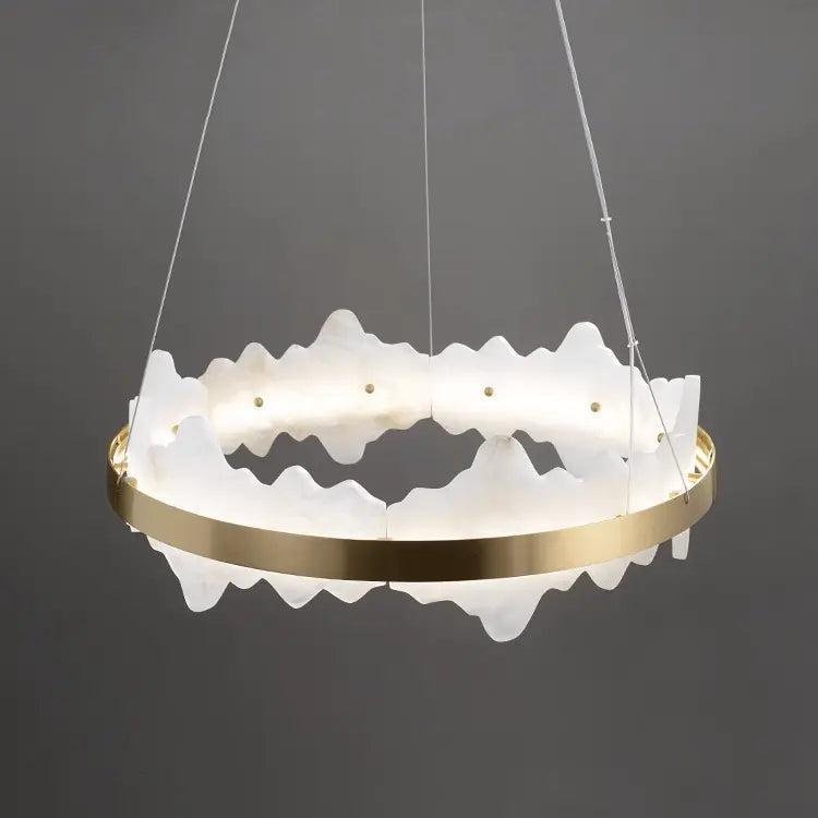 Spain Alabaster Brass Indoor Chandelier Lighting - casivra