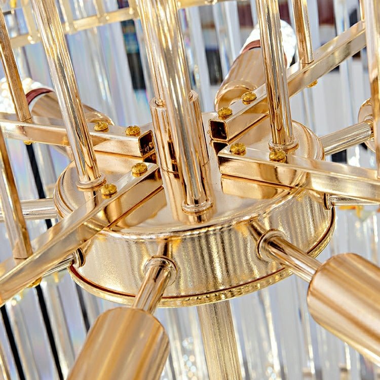 Spiral High Ceiling Light Fixture Long Crystal Chandelier For Foyer Staircase/ Living Room-Chandeliers-casivra-casivra