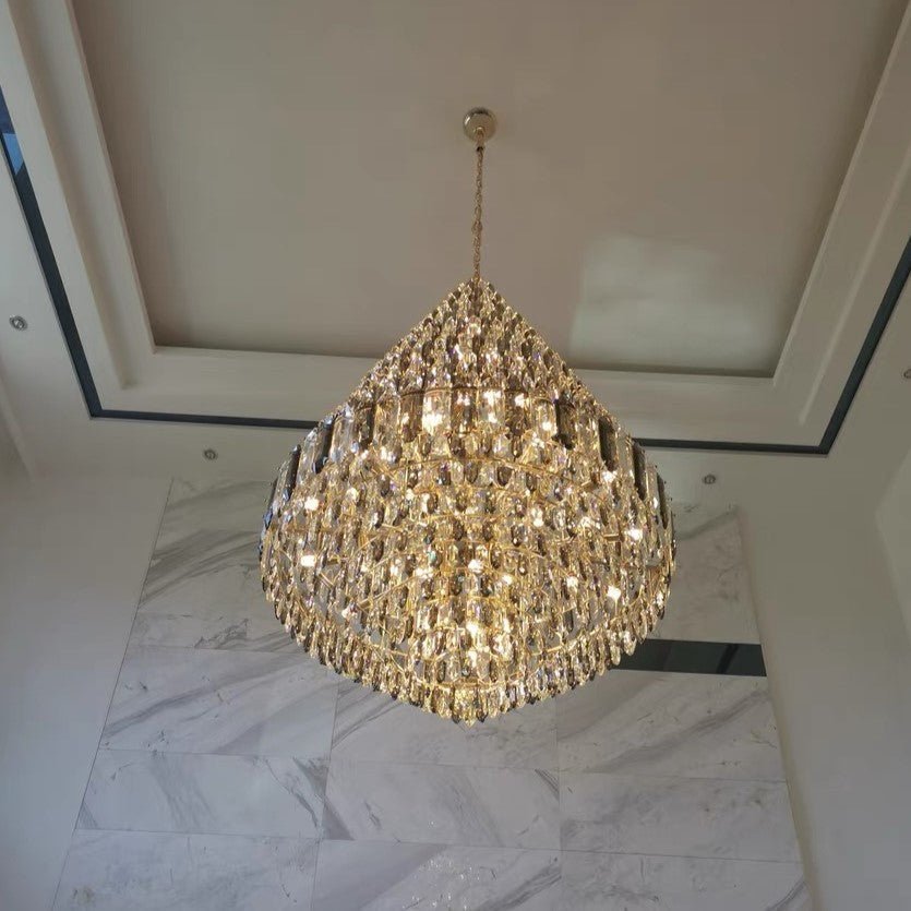 Staircase/Foyer Chandelier With High Clarity Crystals Luxury Ceiling Light - casivra