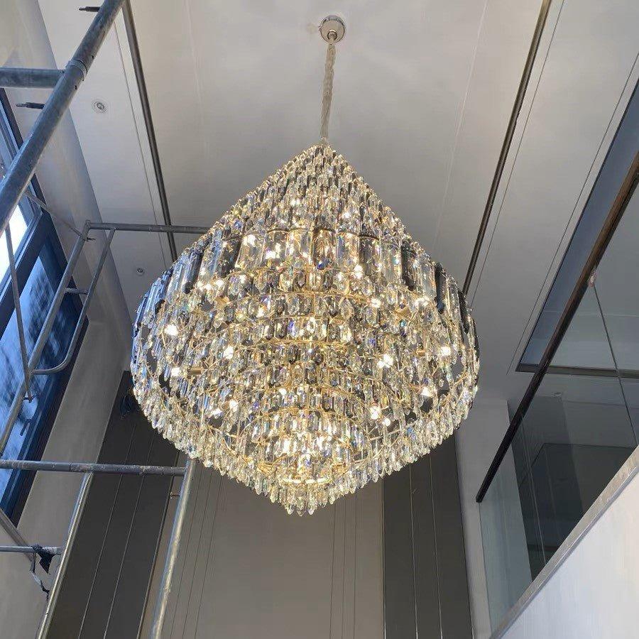 Staircase/Foyer Chandelier With High Clarity Crystals Luxury Ceiling Light - casivra