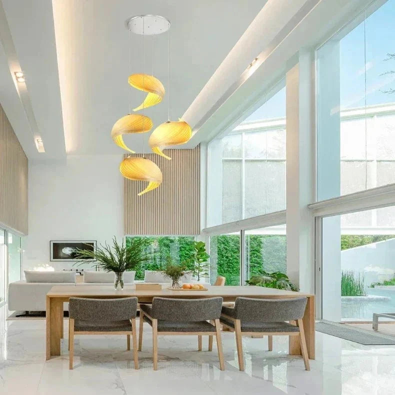 Storm Modern Pendant Chandelier - Light Wood2 LightsWarm White 3000Kcasivra