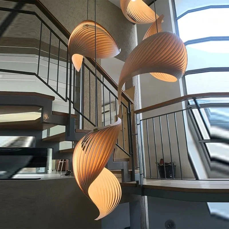 Storm Modern Pendant Chandelier - Dark Wood2 LightsWarm White 3000Kcasivra
