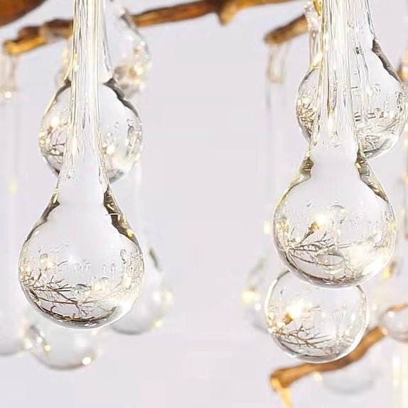 Stunning Tree Branch Crystal Chandelier with Clear Teardrop - shaped for Living/Dining Room - Rectangle L39.4”*W25.6”*H25.6”/10 Lights/27kgChromeWarm Lightcasivra