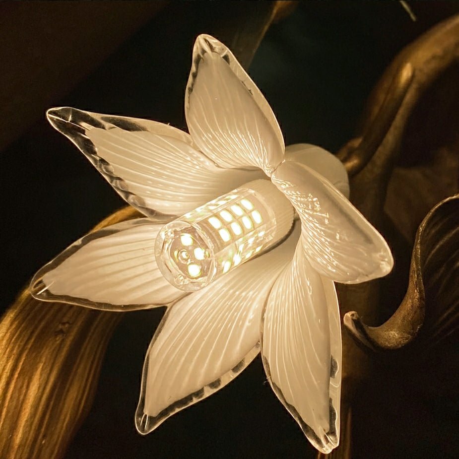 Stylish Colored Glaze Flower Crystal Chandelier Brass Tree Branch Ceiling Light For Living Room Hotel Hall - D35.4"*H43.3"/51kgWarm Lightcasivra