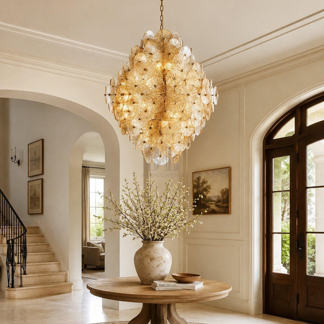Suna Round Chandelier 27 Light 40"W - casivra