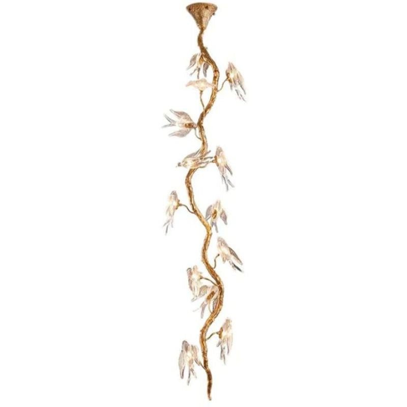 Swallow Glass Long Tree Branch Chandelier - 51.2" Hcasivra