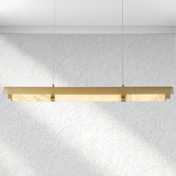 Swaroevan Mirage Alabaster Linear Chandelier - casivra