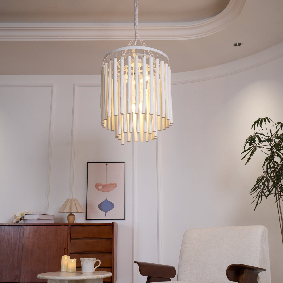 Swinton Tilda Chandelier - 6 Heads ∅ 20.9″ x H 29.9″Blackcasivra