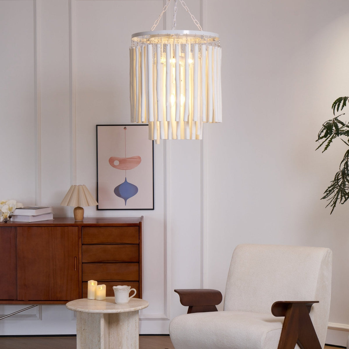 Swinton Tilda Chandelier - 6 Heads ∅ 20.9″ x H 29.9″Blackcasivra