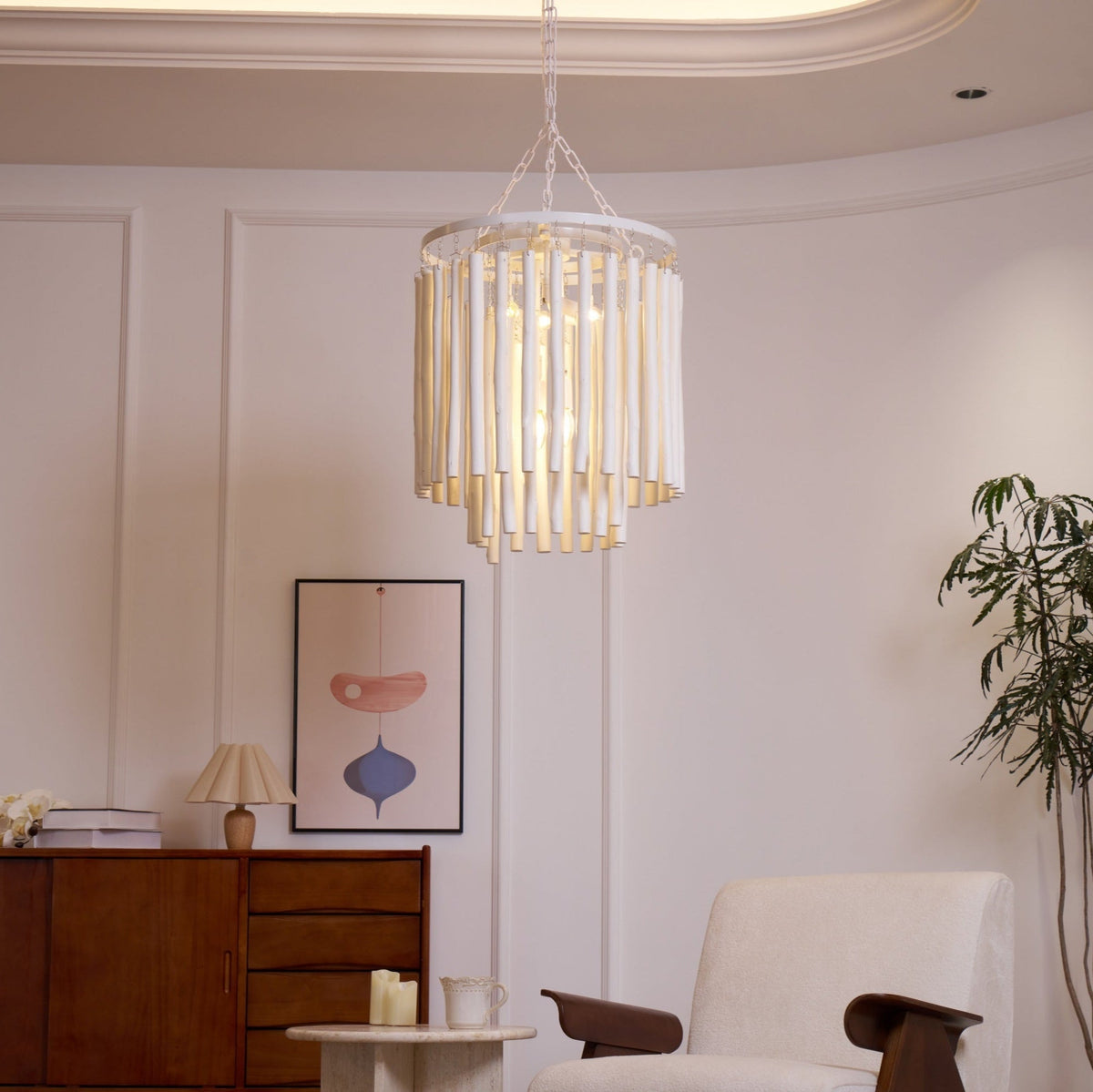 Swinton Tilda Chandelier - 5 Heads ∅ 19.7″ x H 20.9″Whitecasivra