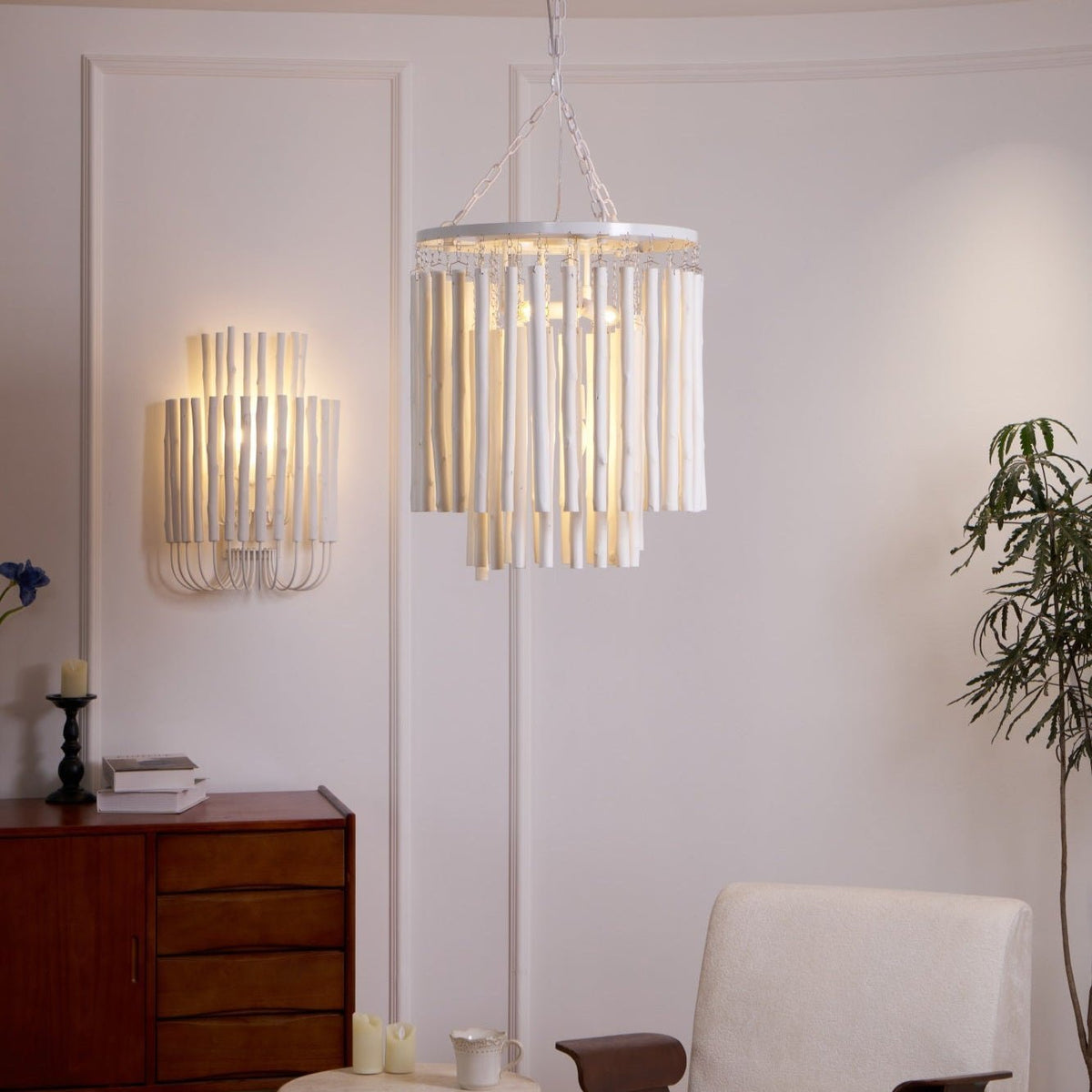 Swinton Tilda Chandelier - 5 Heads ∅ 19.7″ x H 20.9″Whitecasivra