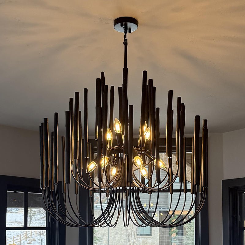 Swinton Tilda Chandelier - 6 Heads ∅ 20.9″ x H 29.9″Blackcasivra