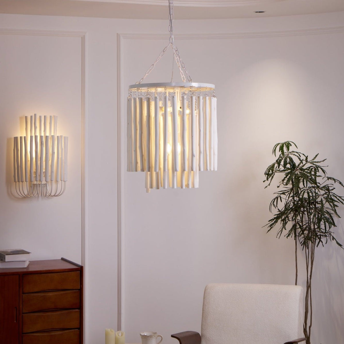 Swinton Tilda Chandelier - 5 Heads ∅ 19.7″ x H 20.9″Whitecasivra