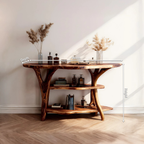 Handcrafted Wooden Live Edge Console Table For Stylish Entryway Furniture