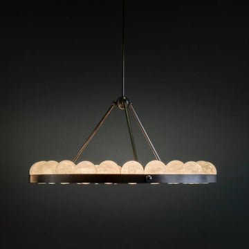 Tamsin Modern Designer Alabaster Round Chandelier for Living Room - 35.4″casivra