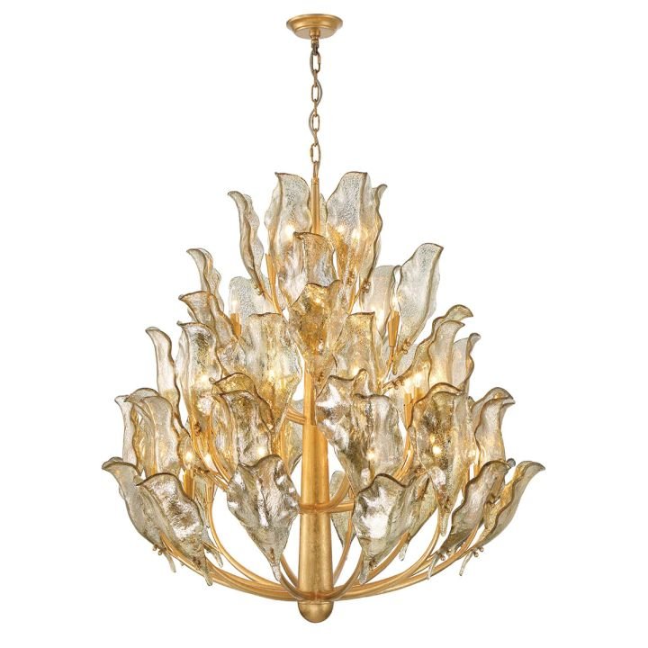 Tarot Modern Glass Chandelier - Gold32 Lightcasivra