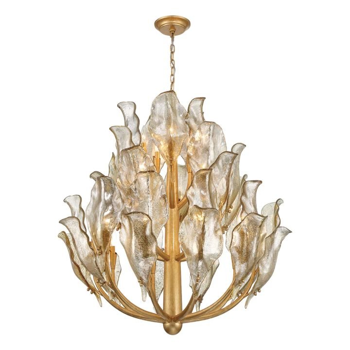 Tarot Modern Glass Chandelier - Gold12 Lightcasivra